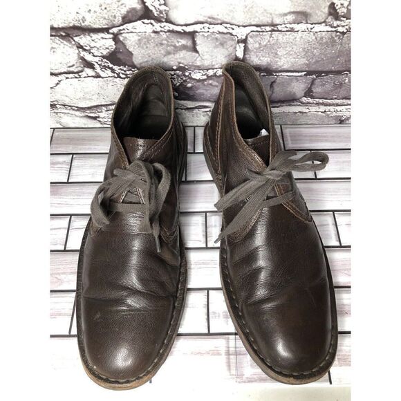 John Varvatos Brown Leather Hipster Chukka LaceUp Ankle Boots Men Sz 10M US/43EU - Picture 2 of 16